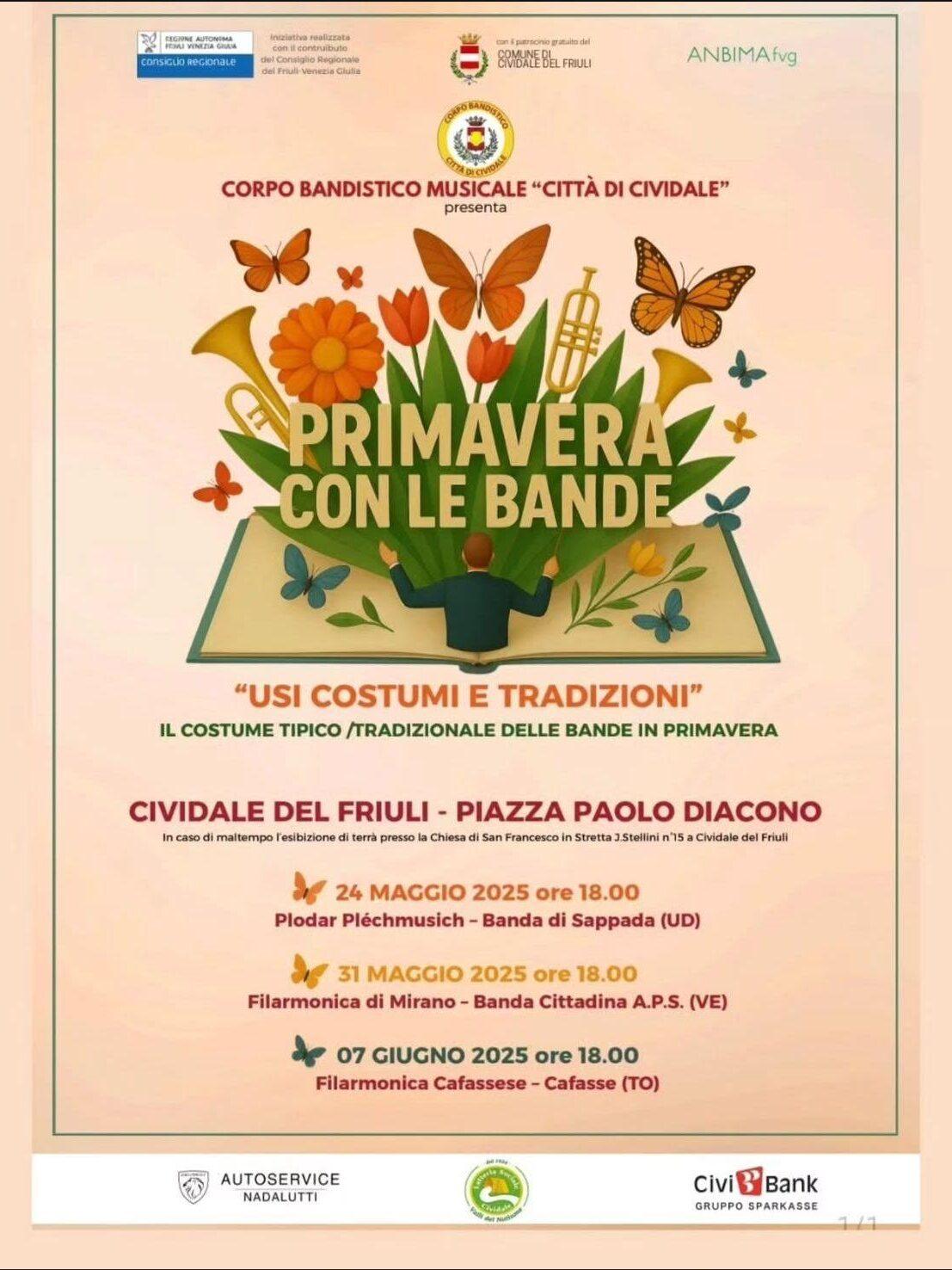 Volantino primavera con le bande